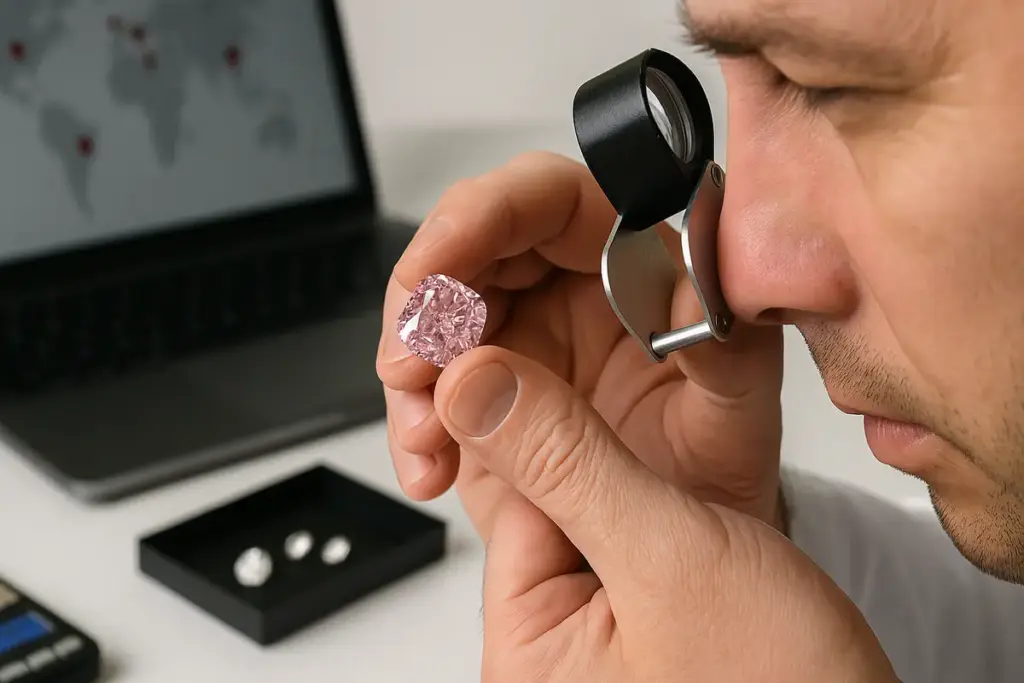 Come individuare la provenienza di un diamante rosa? I passaggi che solo i professionisti sanno