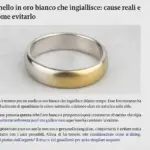 Anello in oro bianco che ingiallisce: cause reali e come evitarlo