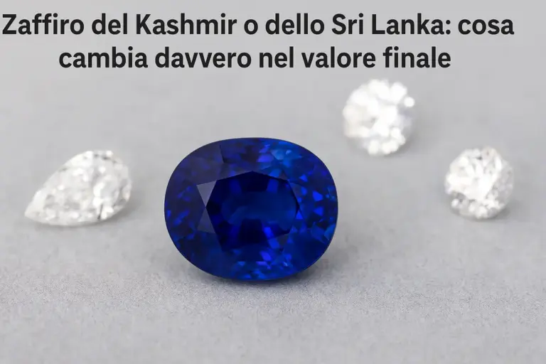 Zaffiro del Kashmir o dello Sri Lanka: cosa cambia davvero nel valore finale