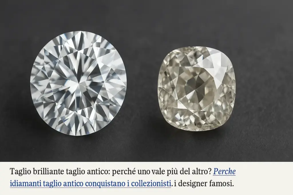 Taglio brillante vs taglio antico: perché uno vale più dell’altro sul mercato