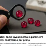 Acquistare rubini come investimento: il parametro che i consulenti controllano per primo