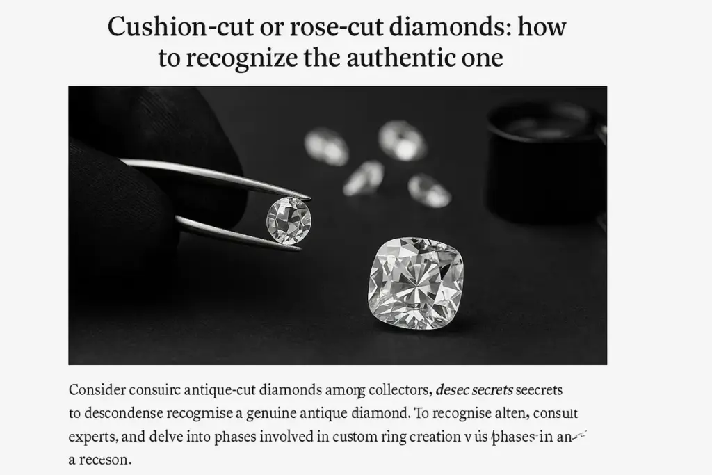 Diamanti taglio cuscino o taglio rosa: come riconoscere quello autentico