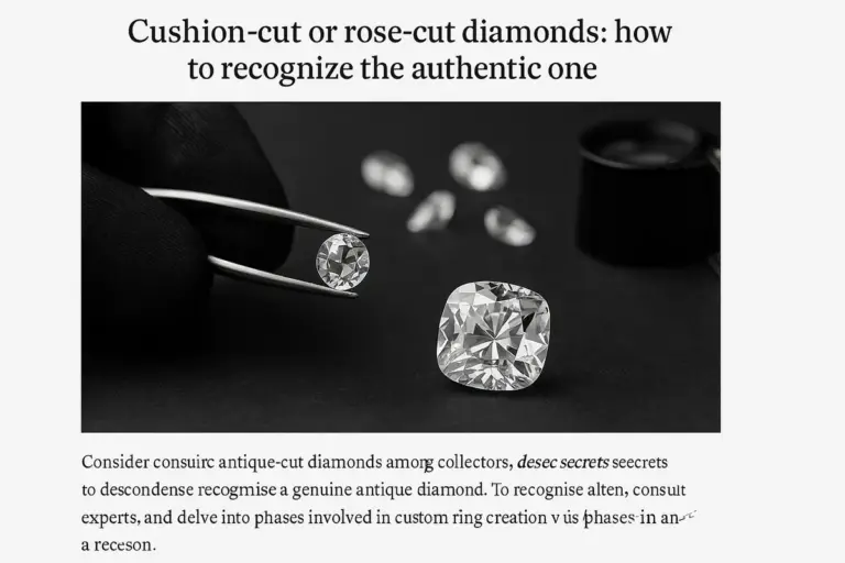 Diamanti taglio cuscino o taglio rosa: come riconoscere quello autentico