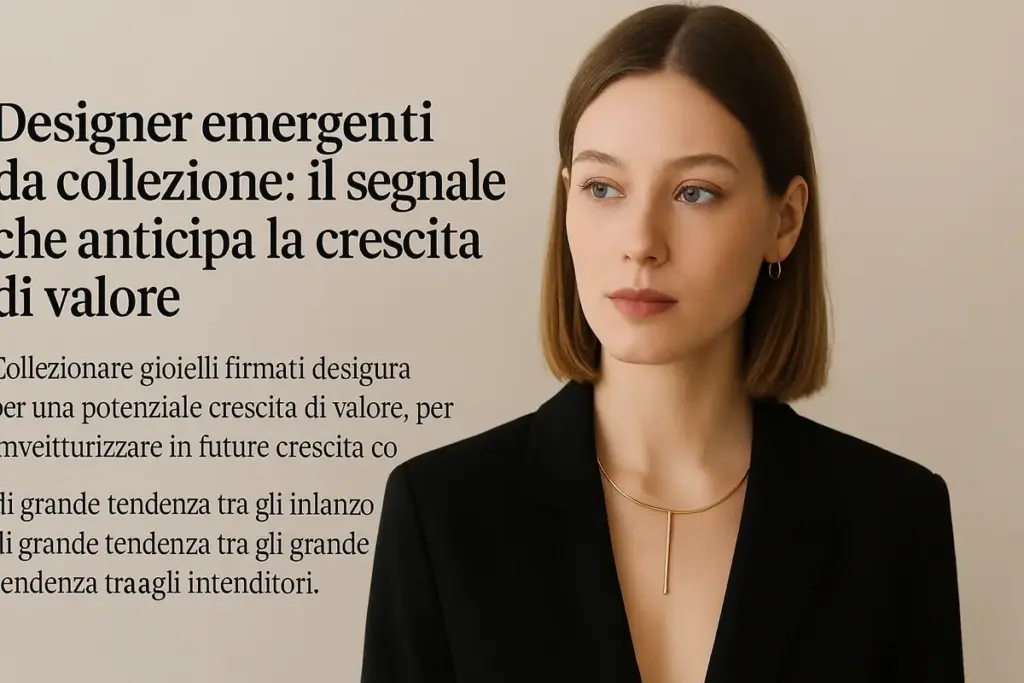 Designer emergenti da collezione: il segnale che anticipa la crescita di valore