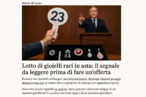 Lotto di gioielli rari in asta: il segnale da leggere prima di fare un’offerta