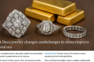 Platino nei gioielli Art Déco: perché cambia la stima rispetto all’oro