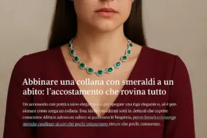 Abbinare una collana con smeraldi a un abito: l’accostamento che rovina tutto