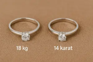 Oro bianco 18 carati vs 14 carati: quale scegliere per un anello durevole
