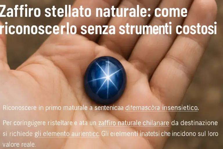 Zaffiro stellato naturale: come riconoscerlo senza strumenti costosi
