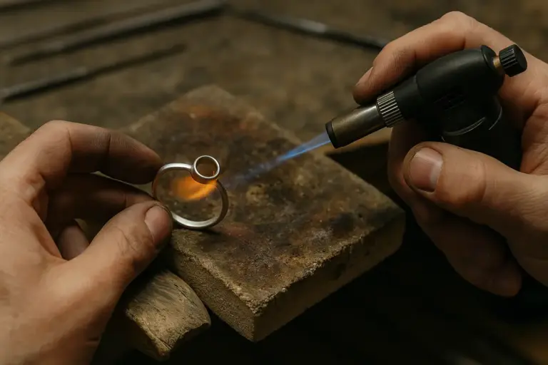 Fasi di lavorazione di un anello artigianale: il momento in cui tutto può andare storto