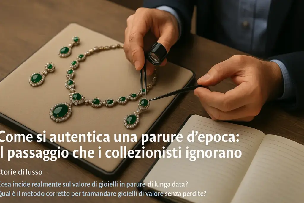 Come si autentica una parure d’epoca: il passaggio che i collezionisti ignorano