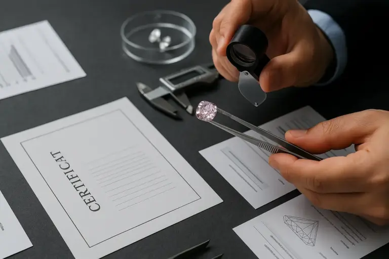 Certificare un diamante rosa senza storia documentata: il percorso meno noto
