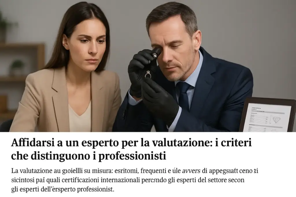 Affidarsi a un esperto per la valutazione: i criteri che distinguono i professionisti