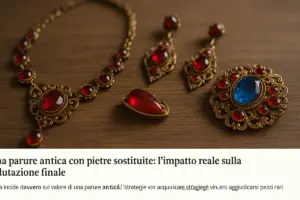 Parure antica con pietre sostituite: l’impatto reale sulla valutazione finale