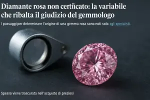 Diamante rosa non certificato: la variabile che ribalta il giudizio del gemmologo