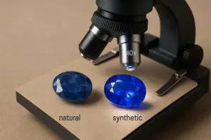 Zaffiro naturale vs sintetico al microscopio: gli indizi visibili anche ai non esperti