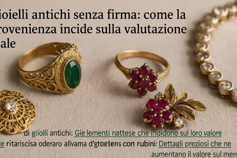 Gioielli antichi senza firma: come la provenienza incide sulla valutazione reale