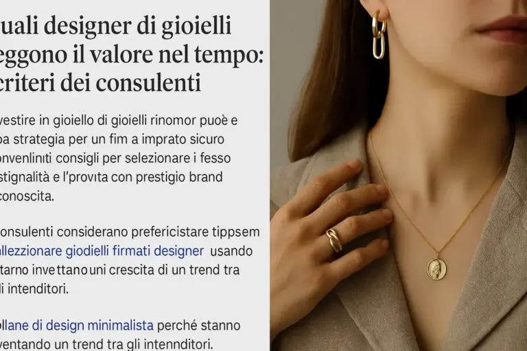 Quali designer di gioielli reggono il valore nel tempo: i criteri dei consulenti