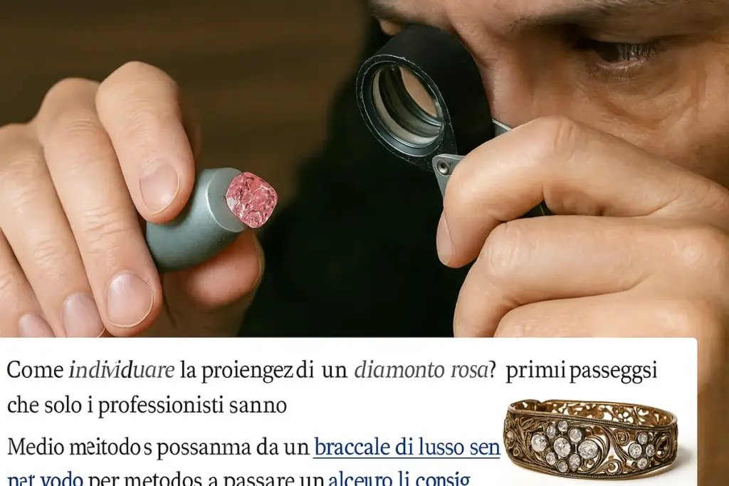 Autenticare un diamante rosa di famiglia: il segno che i periti cercano per primo