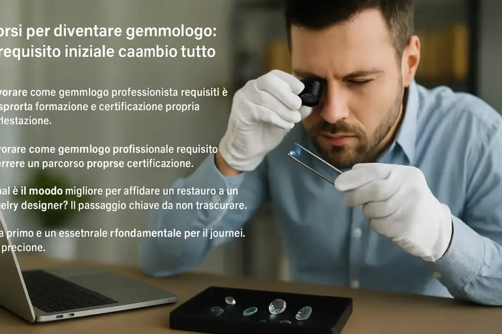 Corsi per diventare gemmologo: il requisito iniziale che cambia tutto il percorso