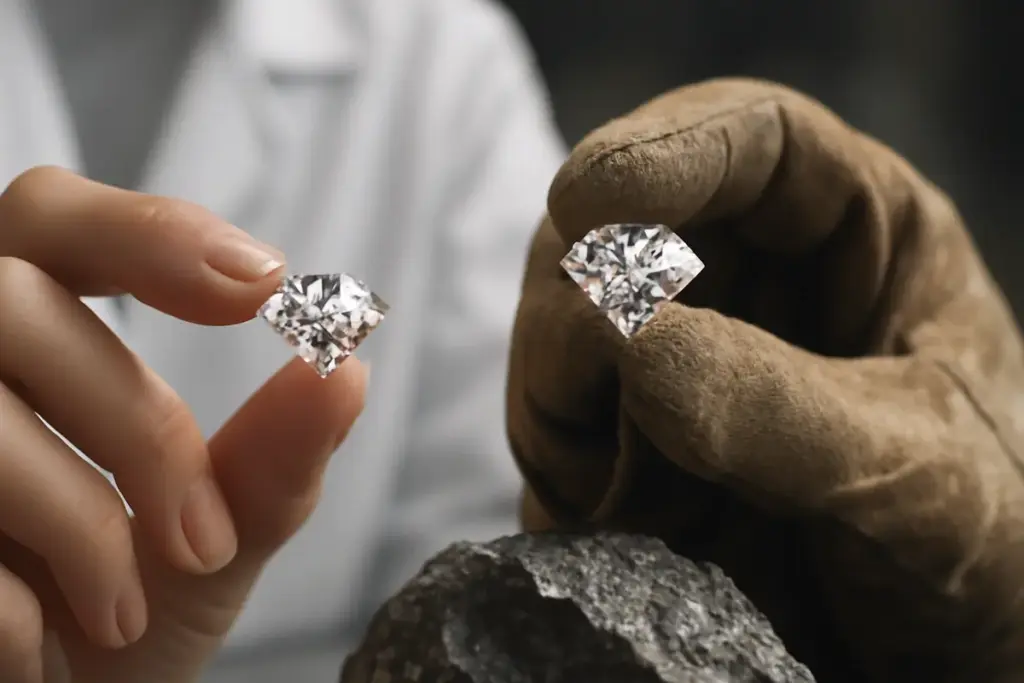 Un diamante lab grown è identico a quello estratto: cambia solo l’origine