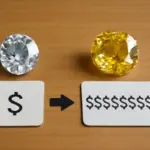 Un diamante bianco costa 10 volte meno di uno fancy yellow