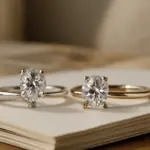 Oro bianco o oro giallo per un solitario? Il metallo cambia come si vede il diamante